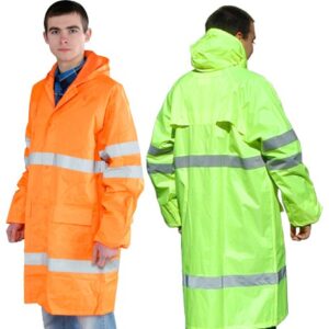 PŁASZCZ PRZECIWDESZCZOWY ODBLASKOWY ŻÓŁTY