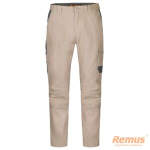 3. BEŻ STRECZ Elastyczne Spodnie ze Stretchem proste